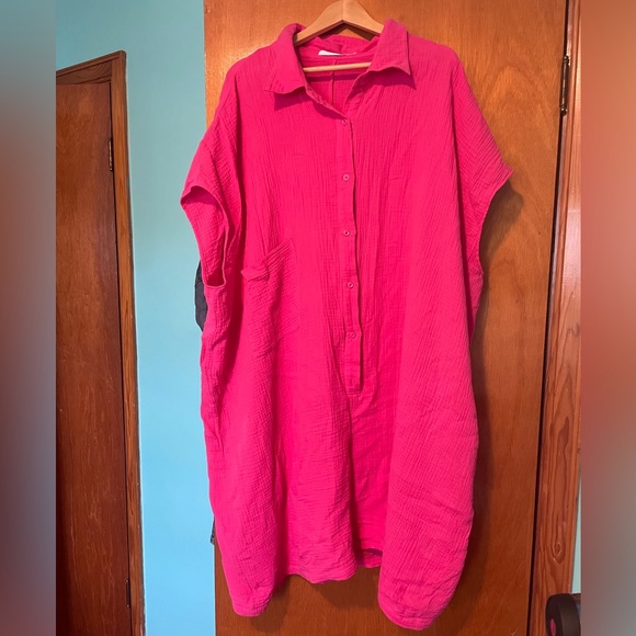 Red sky hot pink square romper - Picture 1 of 6